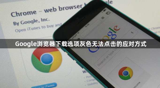 Google浏览器下载选项灰色无法点击的应对方式1