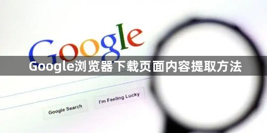 Google浏览器下载页面内容提取方法1