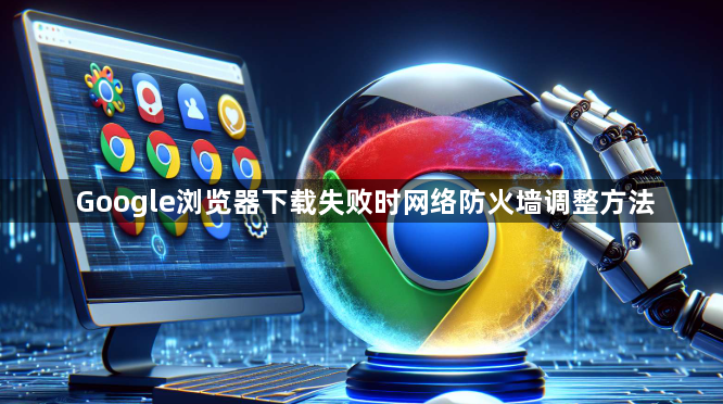Google浏览器下载失败时网络防火墙调整方法1