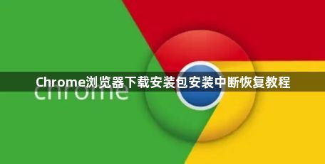 Chrome浏览器下载安装包安装中断恢复教程1