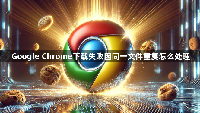 Google Chrome下载失败因同一文件重复怎么处理1