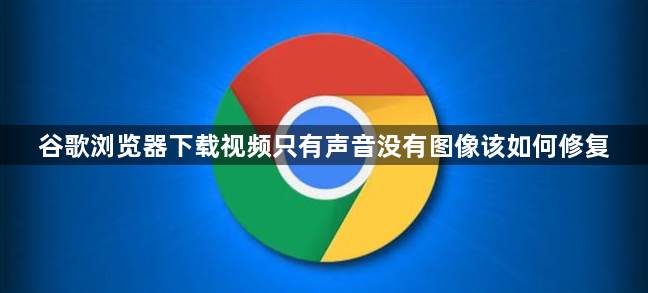 谷歌浏览器下载视频只有声音没有图像该如何修复1
