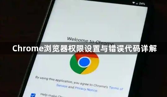 Chrome浏览器权限设置与错误代码详解1