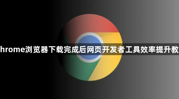 Chrome浏览器下载完成后网页开发者工具效率提升教程1