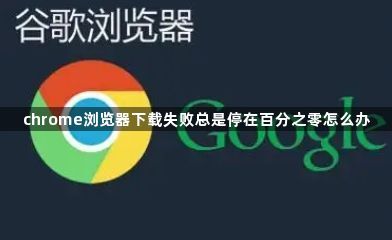 chrome浏览器下载失败总是停在百分之零怎么办1