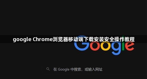 google Chrome浏览器移动端下载安装安全操作教程1