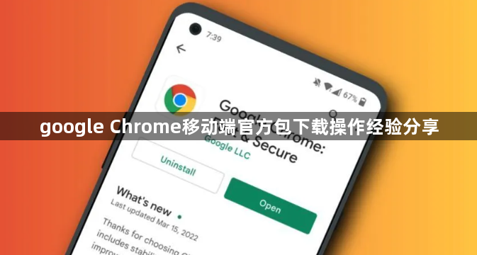 google Chrome移动端官方包下载操作经验分享1