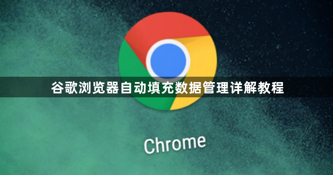 谷歌浏览器自动填充数据管理详解教程1