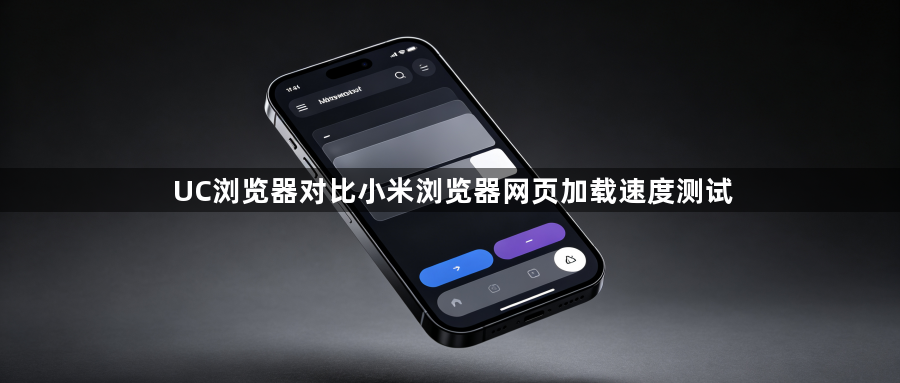 UC浏览器对比小米浏览器网页加载速度测试1