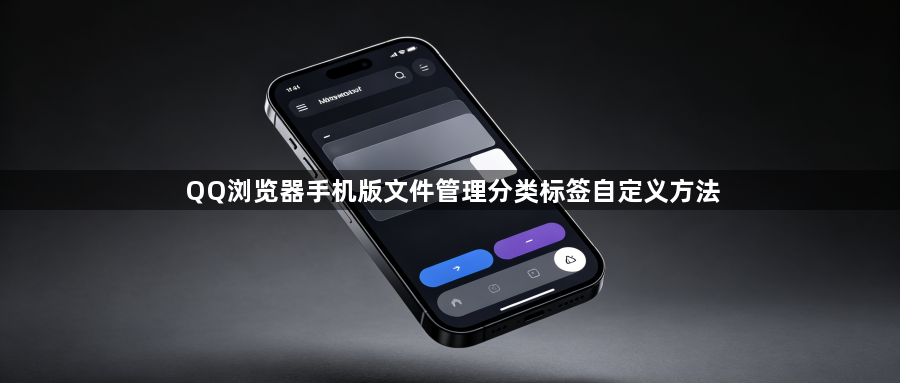 QQ浏览器手机版文件管理分类标签自定义方法1