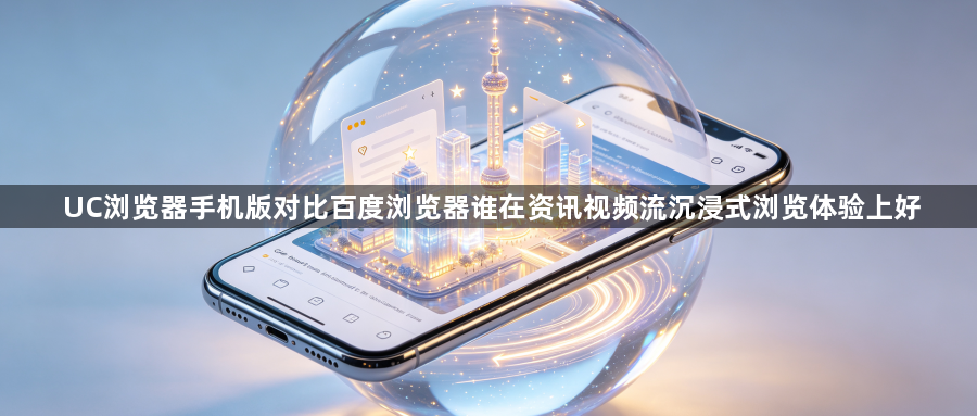 UC浏览器手机版对比百度浏览器谁在资讯视频流沉浸式浏览体验上好1