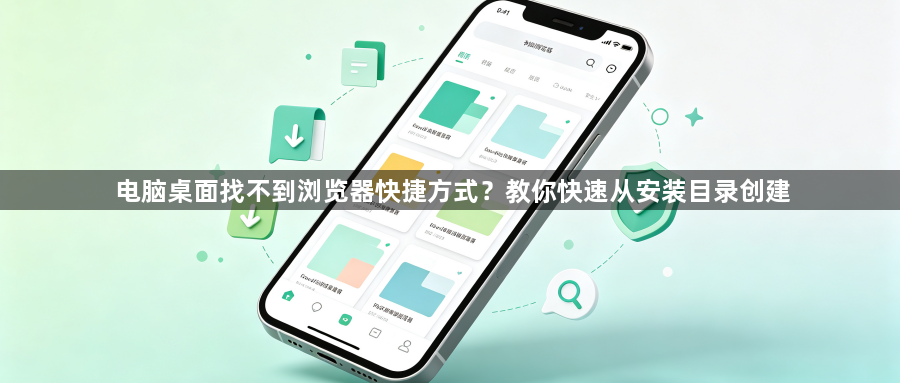 电脑桌面找不到浏览器快捷方式?教你快速从安装目录创建1