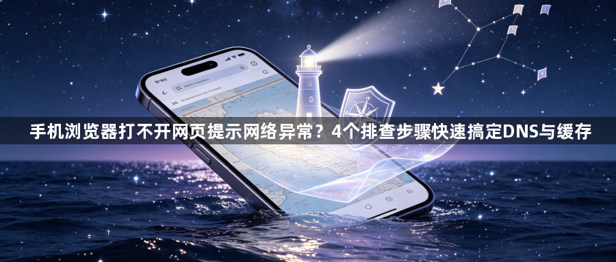 手机浏览器打不开网页提示网络异常？4个排查步骤快速搞定DNS与缓存1