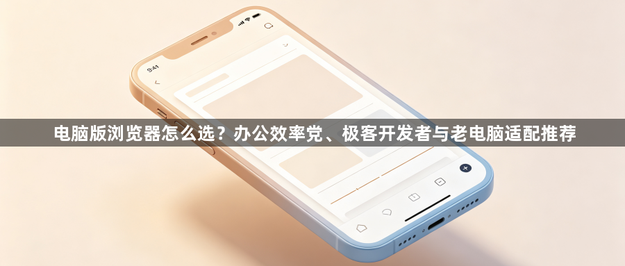 电脑版浏览器怎么选?办公效率党、极客开发者与老电脑适配推荐1