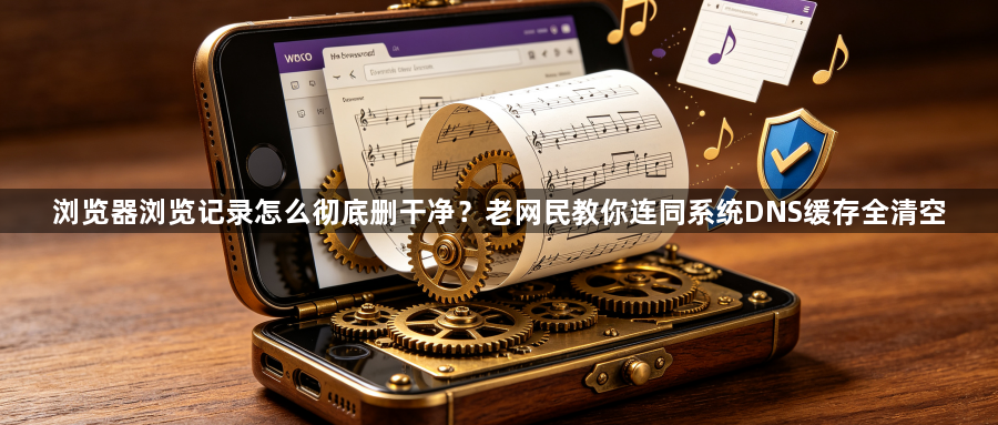 浏览器浏览记录怎么彻底删干净？老网民教你连同系统DNS缓存全清空1