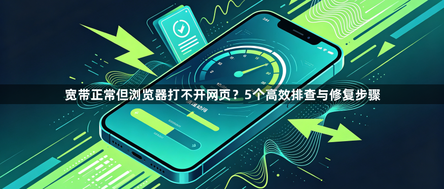 宽带正常但浏览器打不开网页？5个高效排查与修复步骤1