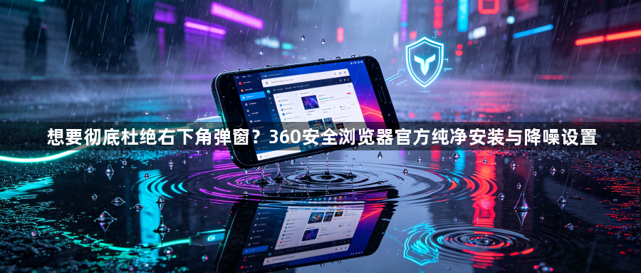 想要彻底杜绝右下角弹窗？360安全浏览器官方纯净安装与降噪设置1