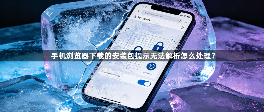 手机浏览器下载的安装包提示无法解析怎么处理？1