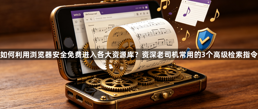 如何利用浏览器安全免费进入各大资源库？资深老司机常用的3个高级检索指令1