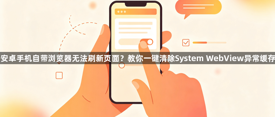 安卓手机自带浏览器无法刷新页面？教你一键清除System WebView异常缓存1
