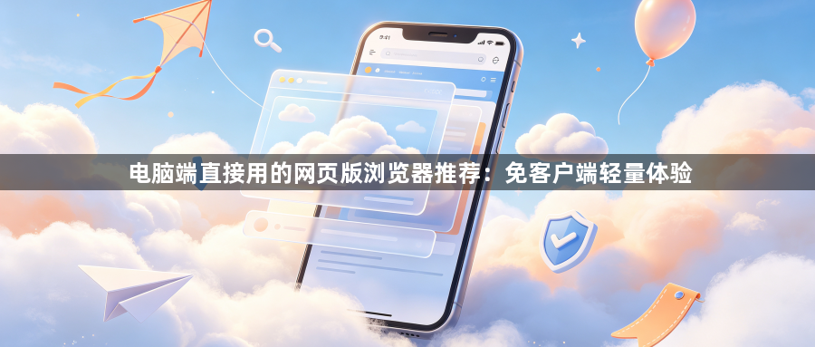 电脑端直接用的网页版浏览器推荐:免客户端轻量体验1