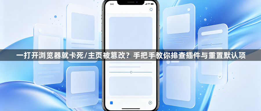 一打开浏览器就卡死/主页被篡改？手把手教你排查插件与重置默认项1