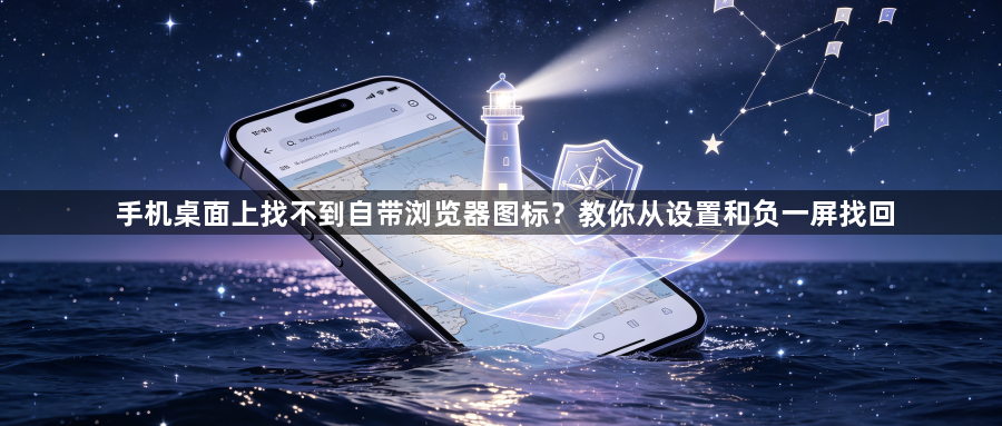 手机桌面上找不到自带浏览器图标？教你从设置和负一屏找回1
