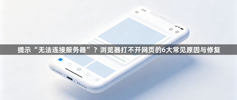 提示“无法连接服务器”？浏览器打不开网页的6大常见原因与修复1